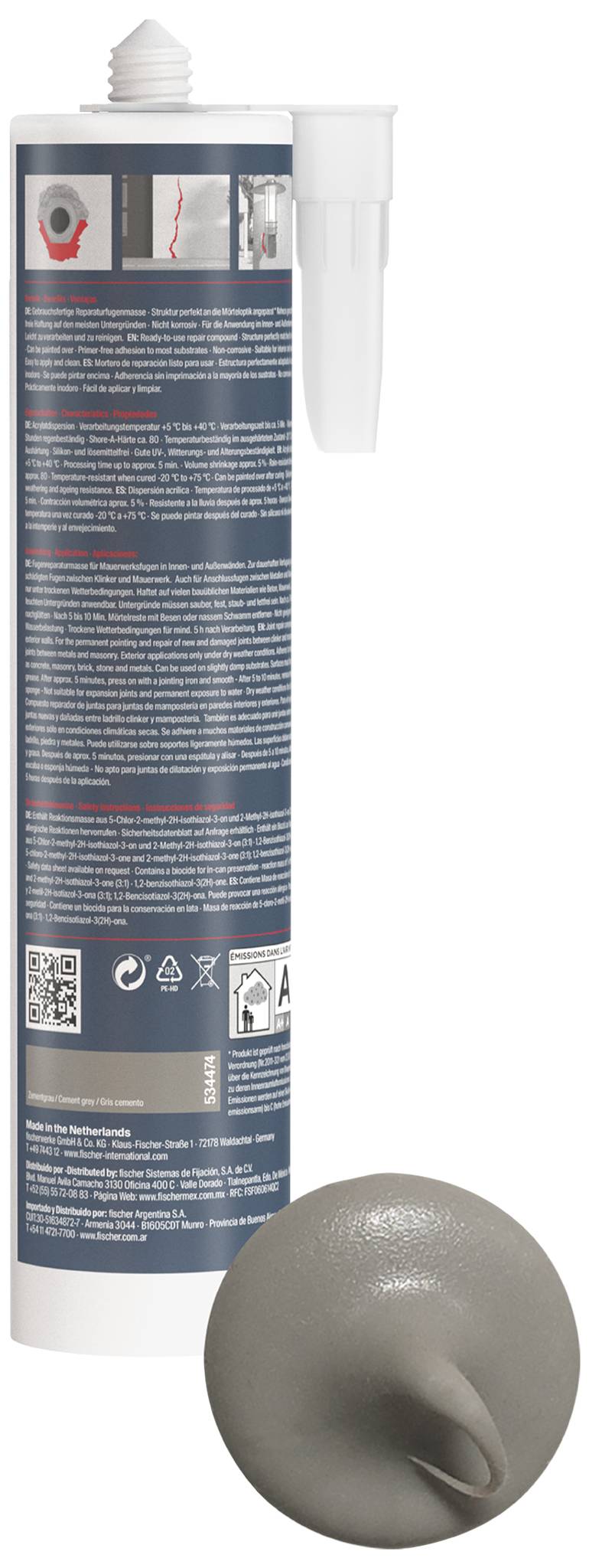 Fischer Reparatur-Mörtel DEC 310 ZGR 534474 310 ml-1