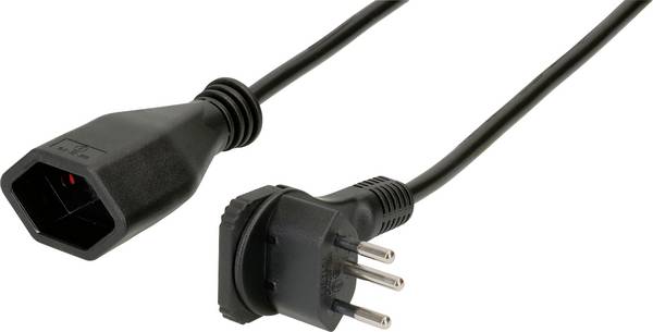 Max Hauri 162584 Strom Verlängerungskabel   Schwarz 5 m H05VV-F 3G 1,0 mm²