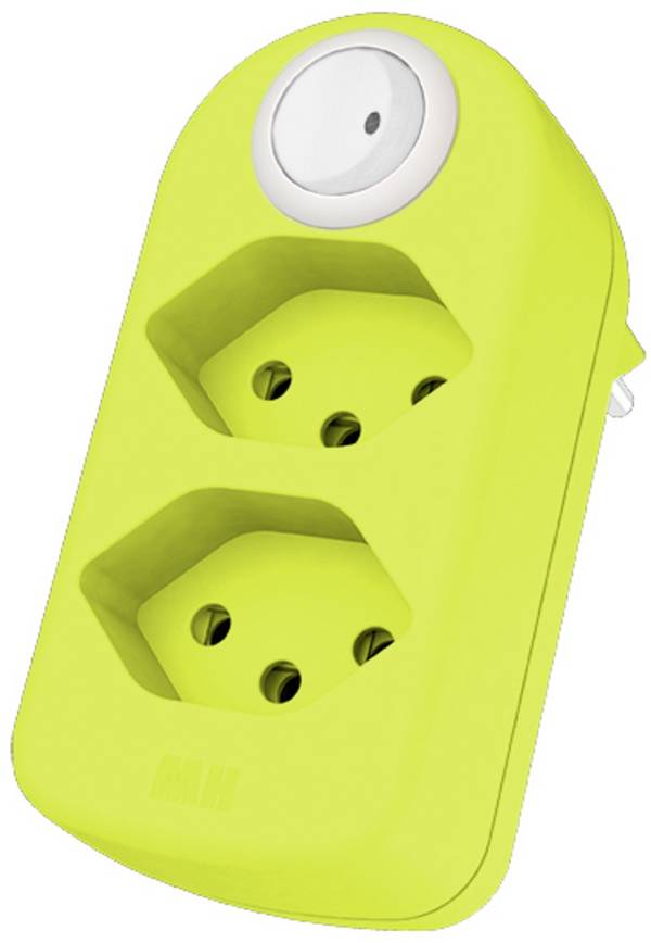 Max Hauri 161254  Steckdosen-Verteiler Gelb (fluoreszierend)