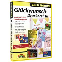 Image of Markt & Technik Glückwunsch Druckerei 16 Gold Edition Vollversion, 1 Lizenz Windows Vorlagenpaket