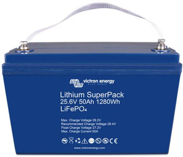 Victron Energy SuperPack BAT524050705 Solarakku 25.6 V 50 Ah LiFePO 4 (B x H) 33 cm x 22 cm M6-Schraubanschluss