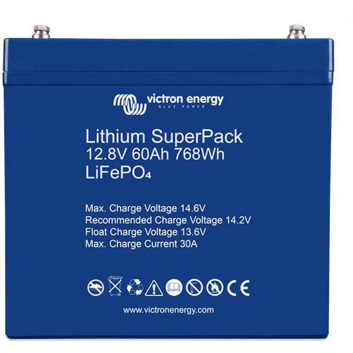 Thumbnail - Victron Energy SuperPack BAT512060705 Solarakku 12.8 V 60 Ah LiFePO 4 (B x H x T) 229 x 213 x 138 mm M6-Schraubanschluss