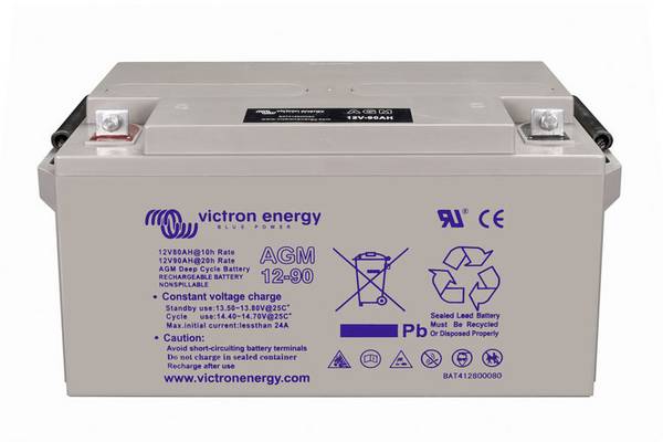 Victron Energy Deep Cycle BAT412800084 Bleiakku 12 V 90 Ah Blei-Vlies (AGM) (B x H x T) 350 x 183 x 167 mm Zyklenfest