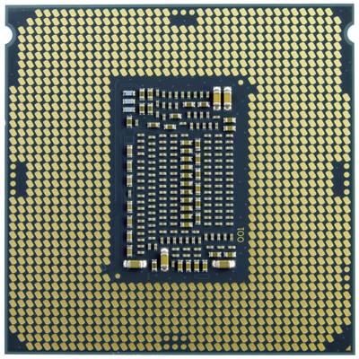 Nahaufnahme eines Computerprozessors mit vielen goldenen Kontaktpunkten auf der Unterseite.