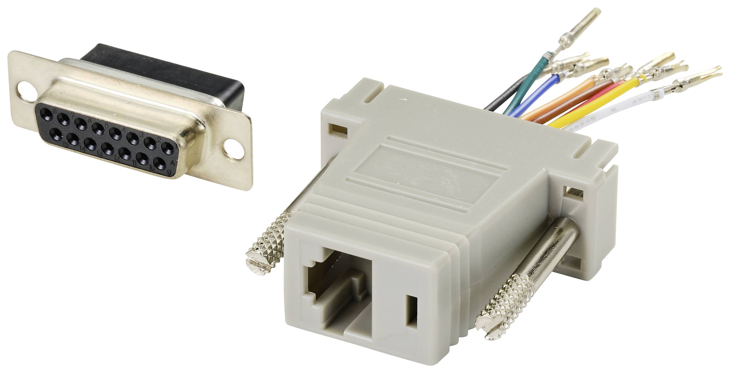 TRU COMPONENTS D-SUB Adapter D-SUB-Buchse 15pol. - RJ45-Buchse 1 Stück (TC-9990284)