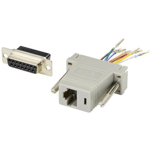 Thumbnail - TRU COMPONENTS D-SUB Adapter D-SUB-Buchse 15pol. - RJ45-Buchse 1 St.