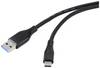 Renkforce USB-Kabel USB 3.2 Gen1 USB-A Stecker, USB-C® Stecker 3.00 m Schwarz PVC-Mantel, hochflexibel RF-4995178