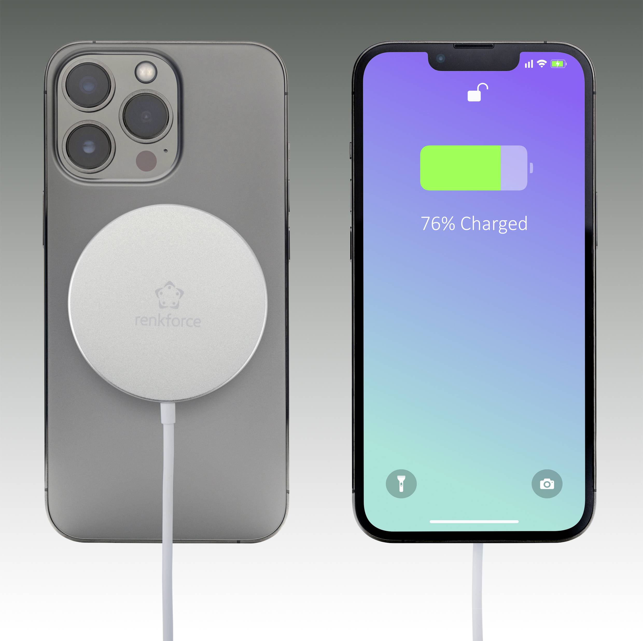 Renkforce MagSafe, iPhone Ladekabel [1x USB-C® Stecker - 1x Apple MagSafe] 2.00 m Weiß-2