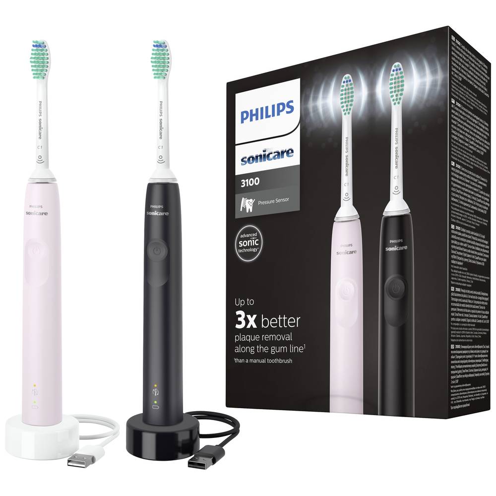 Philips Sonicare Serie 3100 HX3675/15 Elektrische tandenborstel Sonisch Zwart, Wit