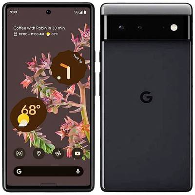 Google Pixel 6 Smartphone  128 GB 16.3 cm (6.4 Zoll) Schwarz Android™ 12 Dual-SIM