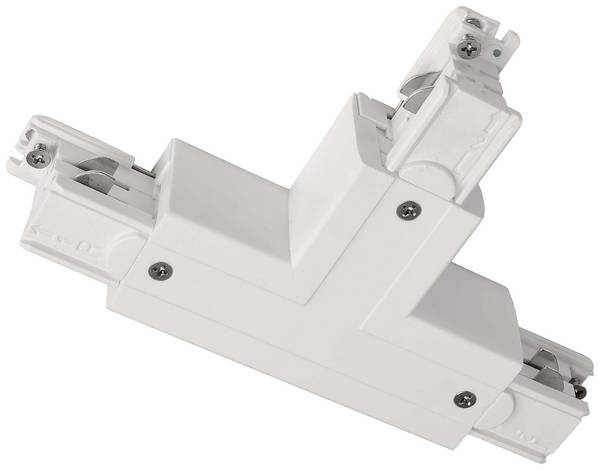 Deko Light 710027 D Line T-Verbinder links-links-rechts mit Wechselmechanik Hochvolt-Schienensystem-Komponente  Stromschiene  3phasig Weiß