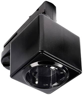 Deko Light 710026 D Line Steckdosenadapter Hochvolt-Schienensystem-Komponente  Stromschiene  3phasig Schwarz
