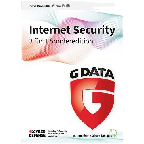 G-Data Internet Security 3 für 1 Sonderedition Jahreslizenz, 3 Lizenzen Windows, Mac, Android, iOS Antivirus, Sicherheit...