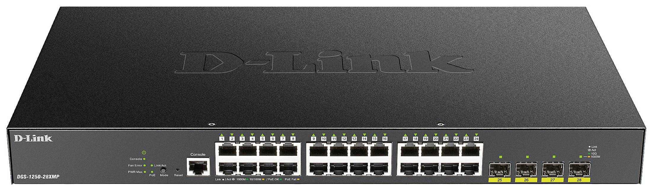 D-LINK Switch / 28-Port Smart Managed Gigabit Stack Switch, dlink green 3.0, 24x 10/100/1000Mbit/s T