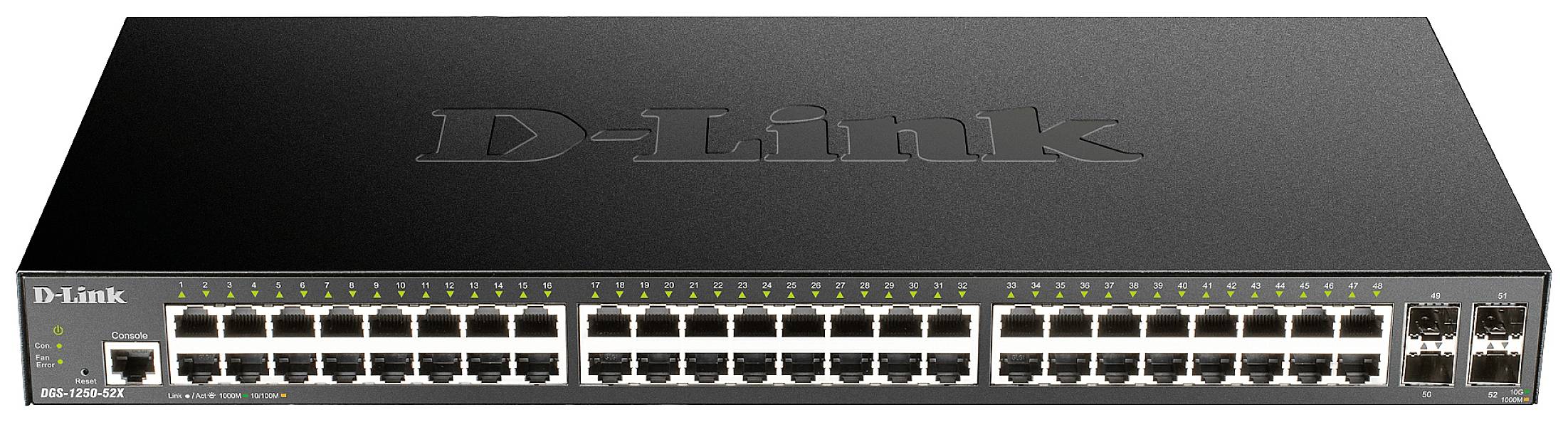 D-LINK Switch / 52-Port Smart Managed Gigabit Stack Switch 4x 10G, dlink green 3.0, 24x 10/100/1000M