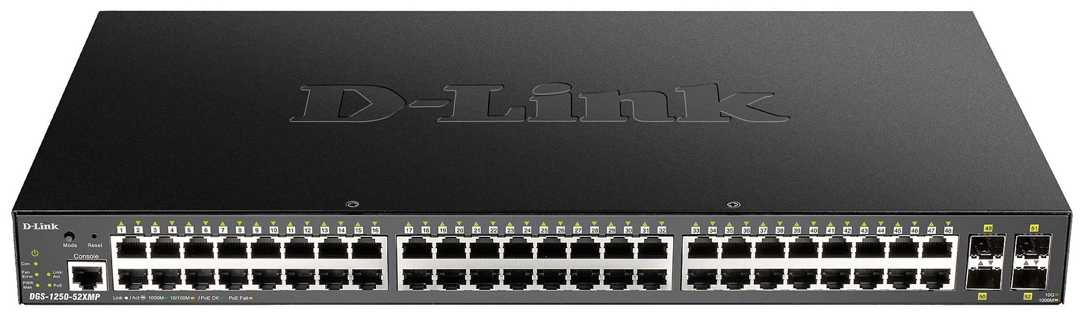 D-LINK Switch / 52-Port Smart Managed PoE Gigabit Stack Switch, dlink green 3.0, 24x 10/100/1000Mbit