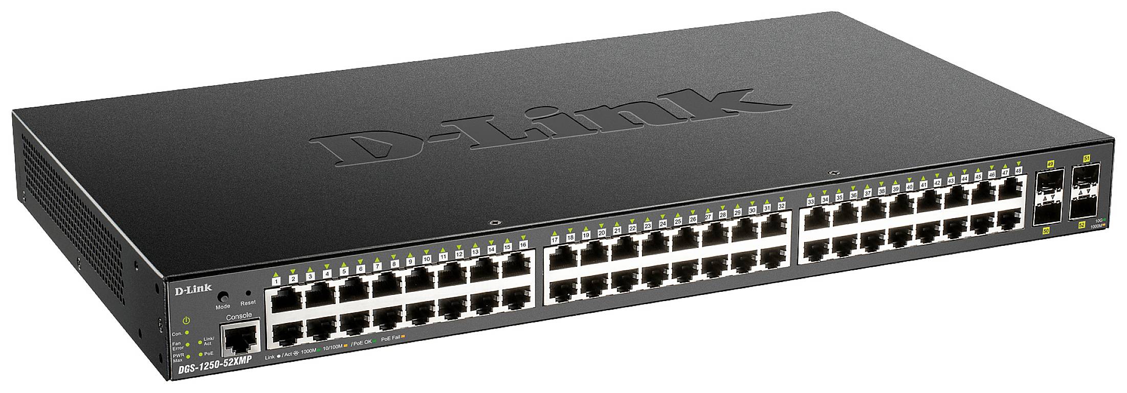 D-Link DGS-1250-52XMP Gigabit Switch PoE 52-Port Smart Managed PoE+ 4x 10G-2
