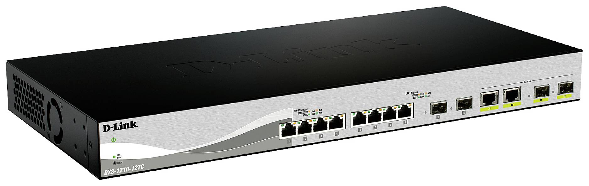 D-LINK Switch / DXS-1210-10SC 12-Port Smart Managed 10G SFP+ Switch 2x Combo, dlink green 3.0, 10x 1