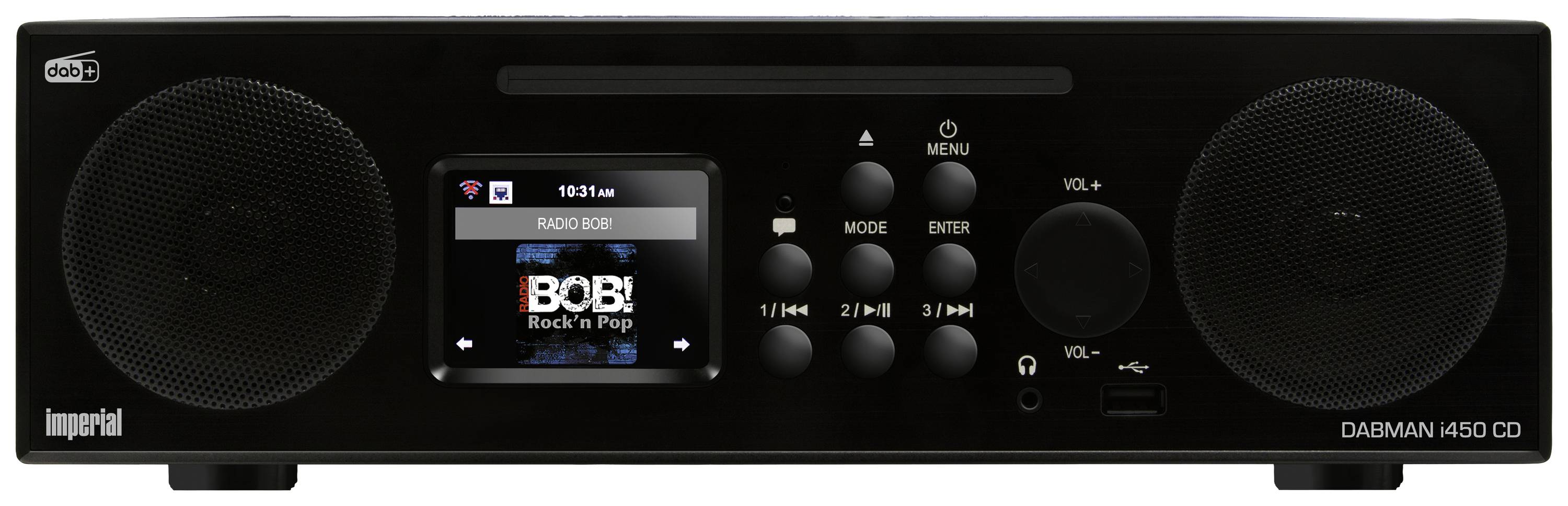 Imperial DABMAN i450 CD Küchenradio DAB+, Internet, UKW CD, USB, Bluetooth®  Spotify Schwarz-1