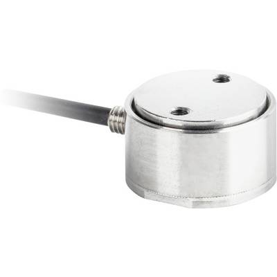 Metallischer Sensor mit zylindrischer Form und angeschlossenem Kabel, geeignet zur Messung von Druck oder Gewicht.