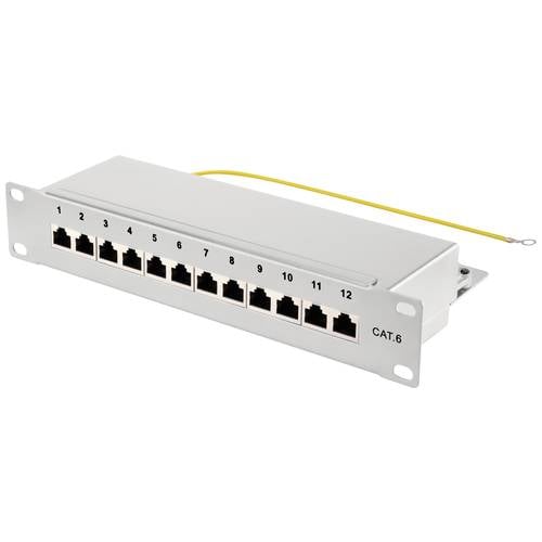 Thumbnail - Renkforce RF-4996632 12 Port Patch-Panel 254 mm (10) CAT 6 1 HE Grau Bestückt