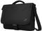 Eine schwarze Laptop-Umhängetasche mit verstellbarem Schultergurt und Griff. Sie ist schlicht gestaltet und für Business-Umgebungen geeignet.