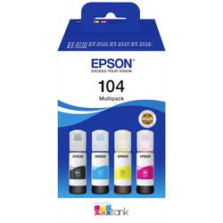 Image of Epson Tinte 104 EcoTank Multipack Original Kombi-Pack Schwarz, Cyan, Gelb, Magenta C13T00P640