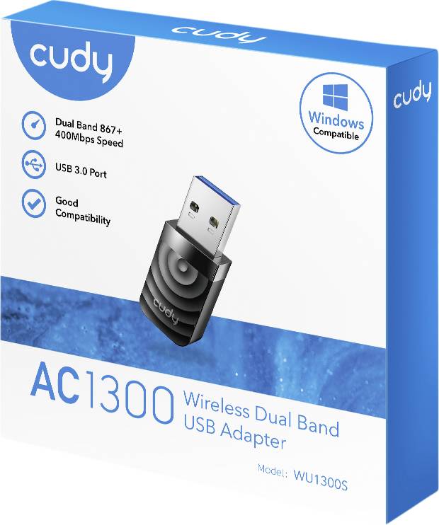 WU1300S - Kabellos - USB - WLAN - Wi-Fi 5 (802.11ac) - 867 Mbit/s - Schwarz-3