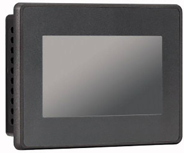 Ein kleines, schwarzes elektronisches Gerät mit einem rechteckigen Bildschirm in der Mitte.