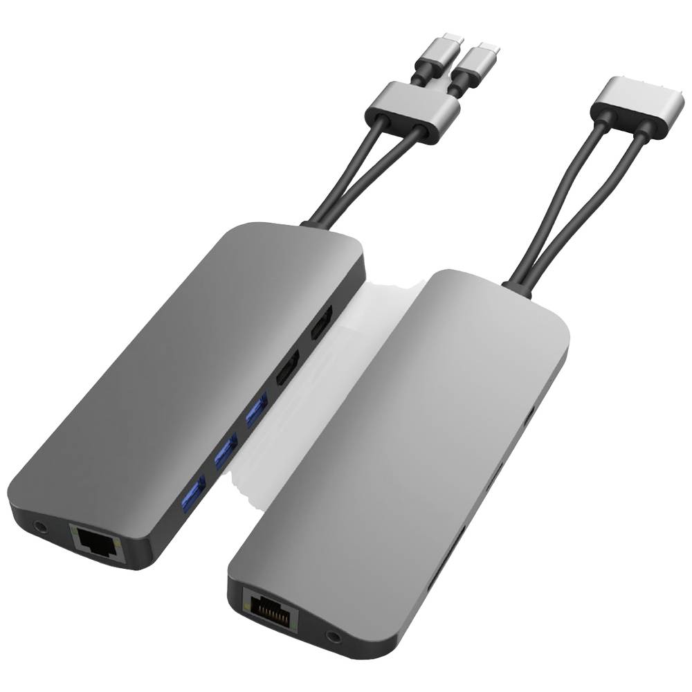 HYPER HD392-GRAY USB-C dockingstation Geschikt voor merk: Apple Geïntegreerde kaartlezer