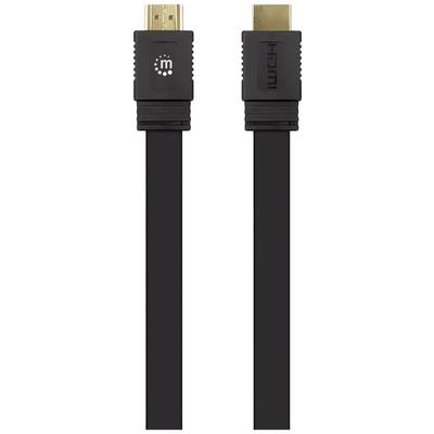Schwarzes HDMI-Kabel mit zwei Anschlüssen; einer mit HDMI-Micro, der andere mit Standard-HDMI-Stecker. Ideal für Gerätverbindungen.
