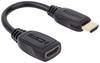 Manhattan HDMI Verlängerungskabel HDMI-A Stecker, HDMI-A Buchse 0.20 m Schwarz 354523 doppelt geschirmt, UL-zertifiziert, 4K UHD HDMI-Kabel