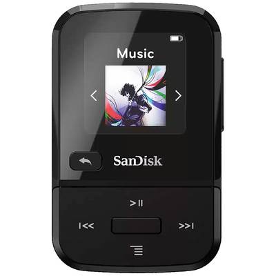 SanDisk Clip Sport Go MP3-Player 32 GB Schwarz Befestigungsclip, FM Radio