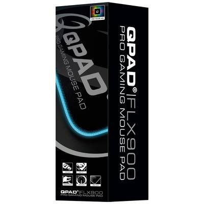 QPAD FLX900 Gaming-Mauspad  Schwarz (B x H x T) 900 x 3 x 420 mm