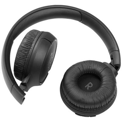Schwarze, kabellose Over-Ear-Kopfhörer mit gepolsterten Ohrmuscheln auf einem weißen Hintergrund.