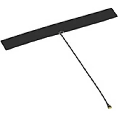 Schwarze Magnetantenne mit langem Kabel zur Signalverstärkung. Geeignet für drahtlose Kommunikation und Mobilfunkgeräte.