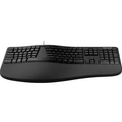 Image of Microsoft Ergonomic Keyboard Kabelgebunden Tastatur Schweiz, QWERTZ Schwarz Ergonomisch