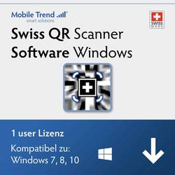 Image of Mobiletrend Swiss QR Scanner 1 User Lizenz Barcode-Scanner Bluetooth®, WiFi Laser Schwarz Hand-Scanner