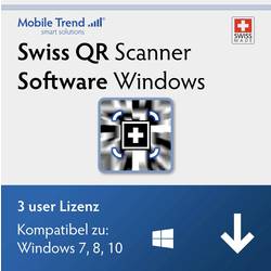 Image of Mobiletrend Swiss QR Scanner 3 User Lizenz Barcode-Scanner Bluetooth®, WiFi Laser Schwarz Hand-Scanner