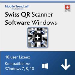Image of Mobiletrend Swiss QR Scanner 10 User Lizenz Barcode-Scanner Bluetooth®, WiFi Laser Hand-Scanner