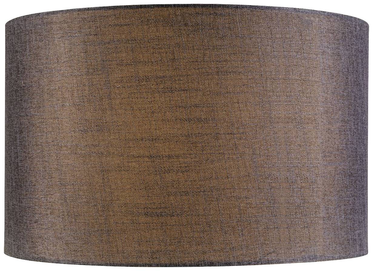 Brauner Lampenschirm in zylindrischer Form mit feiner Textur.