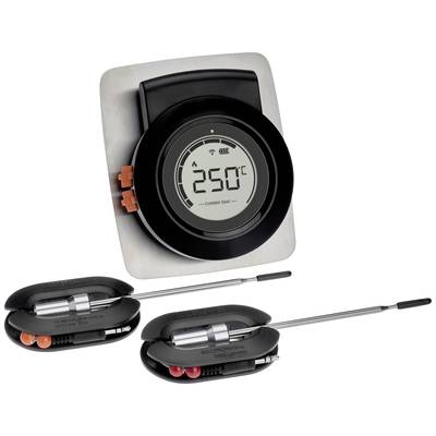 TFA Dostmann 14.1513.01 Grill-Thermometer  Alarm, Kabelsensor, Kostenlose App, Überwachung der Kerntemperatur Burger, Ri
