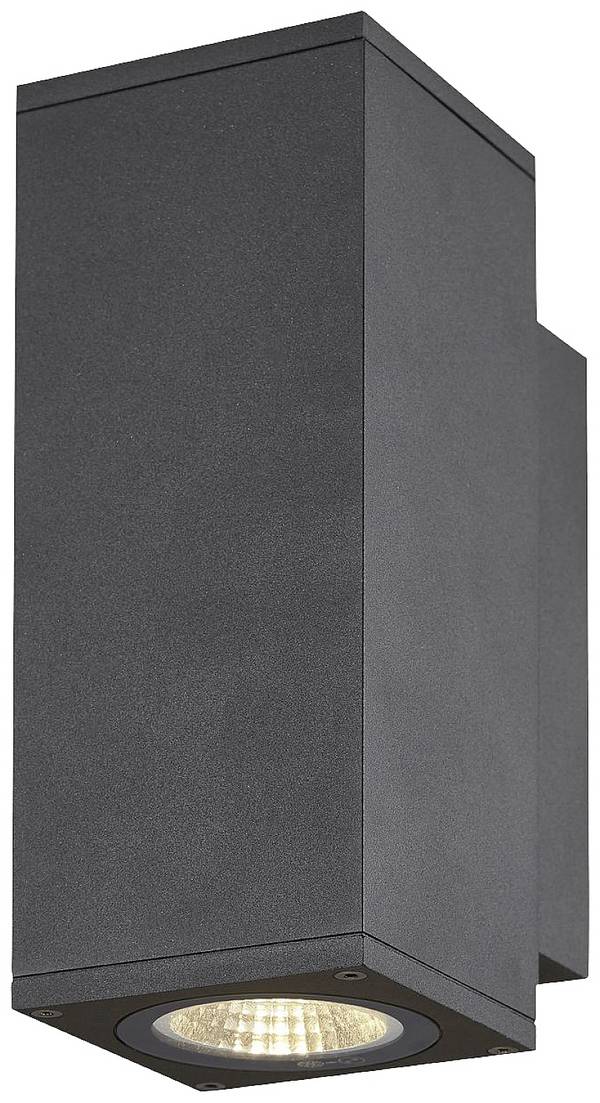 SLV ENOLA SQUARE S UP/DOWN 1003418 LED-Außenwandleuchte   LED fest eingebaut 7 W Anthrazit