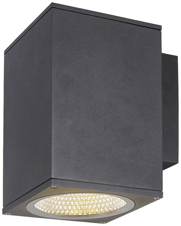 SLV Enola L Wandleuchte Aluminium Grau Quadrat 36W 3700lm - 930-940 CCT | Außenbeleuchtung - IP65