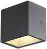 SLV SITRA S - Wandaufbauleuchte (580/620 lm Lichtstrom | IP44 | 6,2W | 50.000h Lebensdauer | 7 kWh/1.000h) - anthrazit
