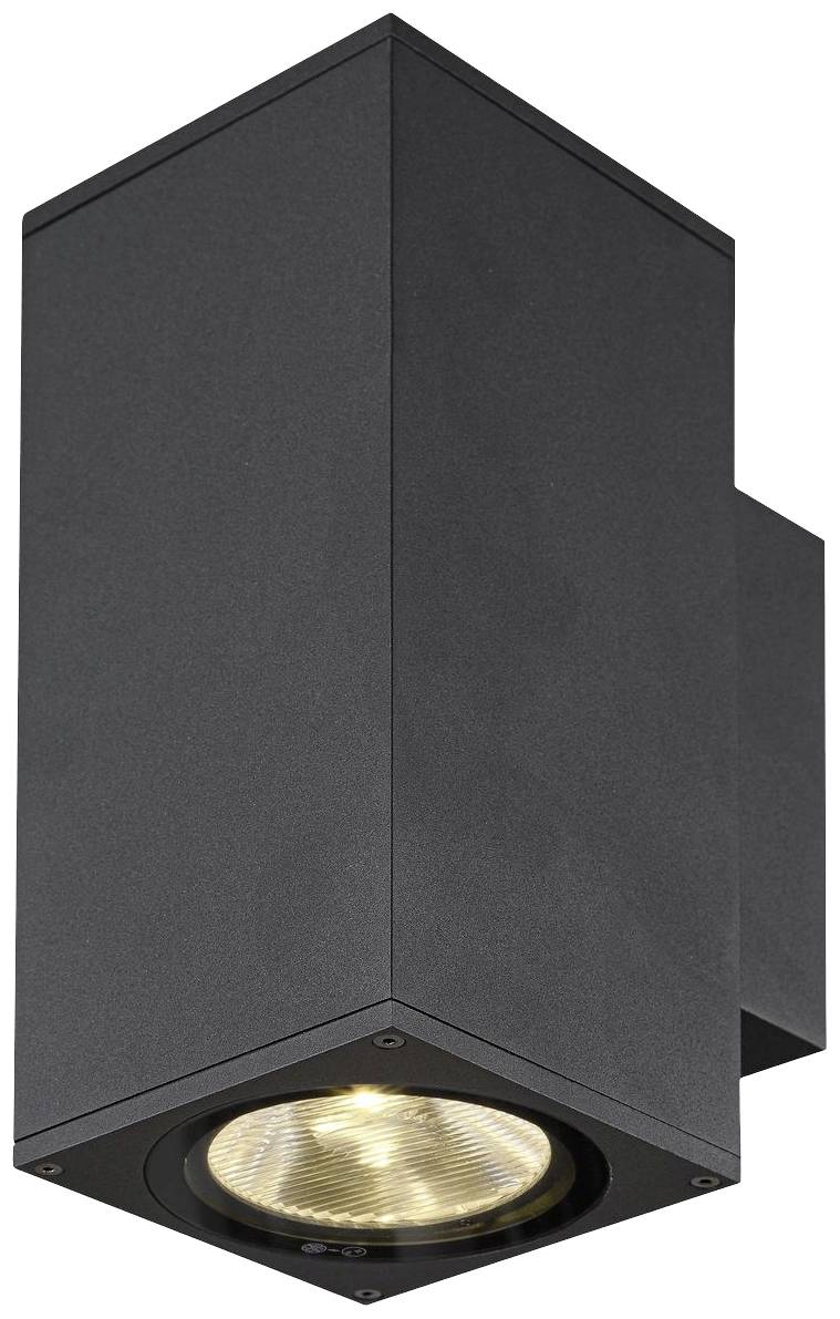 Schwarze, quadratische Deckenleuchte mit nach unten gerichtetem Licht, geeignet für moderne Innenräume. Minimalistisches Design.