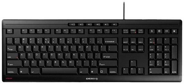 CHERRY JK-8550CH-2 Kabellos Tastatur Schweiz, QWERTZ Schwarz Taschenrechnerfunktion