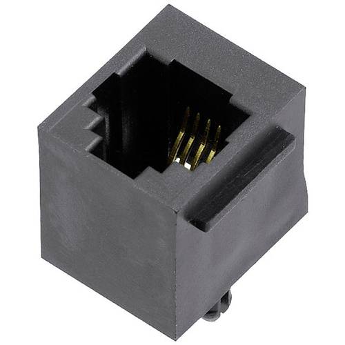 Thumbnail - encitech RJJU-64-1410-E1V-088 Modular-Buchse 6p4c THT vertikal mit Flansch 3251-0024-07 Buchse, Einbau vertikal Polzahl ...