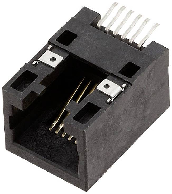 encitech RJJU-66-141-E3H-014 Modular-Buchse 6p6c SMT Pad innen 3253-0014-02 Buchse, Einbau horizontal Polzahl Sensoren 6...