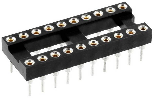 econ connect Präzisionsfassung 20 polig mit Mittelsteg Reihenabstand 7,62 mm